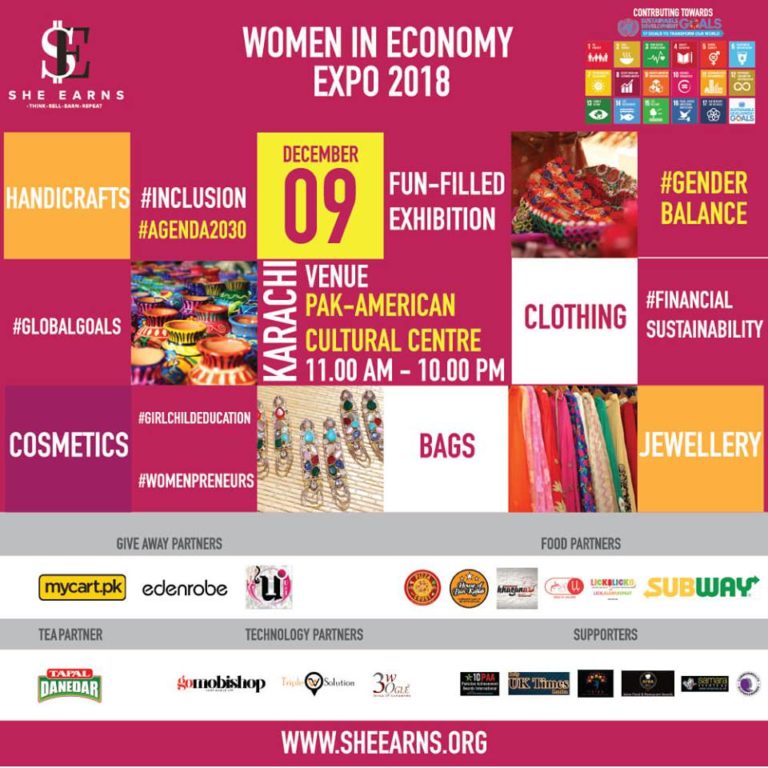 SheEarns #WomenInEconomy series of events announcement