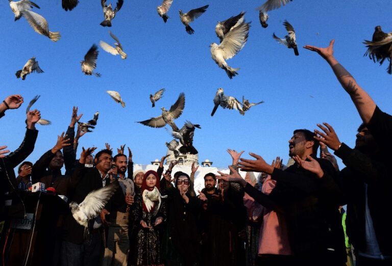 Activists set free 200 Doves for Kashmir On Human Rights Day