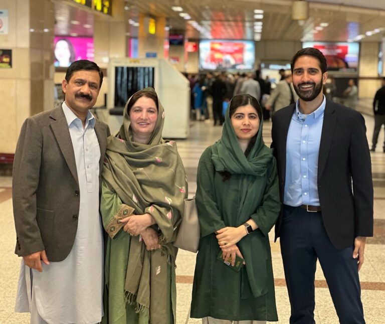 Malala & family arrive in Pakistan to promote STEAM education for girls