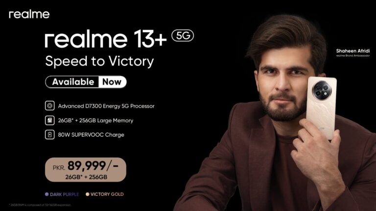 realme Partners with PUBG Mobile Pakistan for ‘The PUBGM realme Number 13 Tournament’ as realme 13+5G Hits Markets at PKR 89,999/- Only